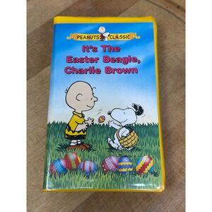 Peanuts VHS Kids‎ OS Yellow It's The Easter Beagle Charlie Brown Clamshell